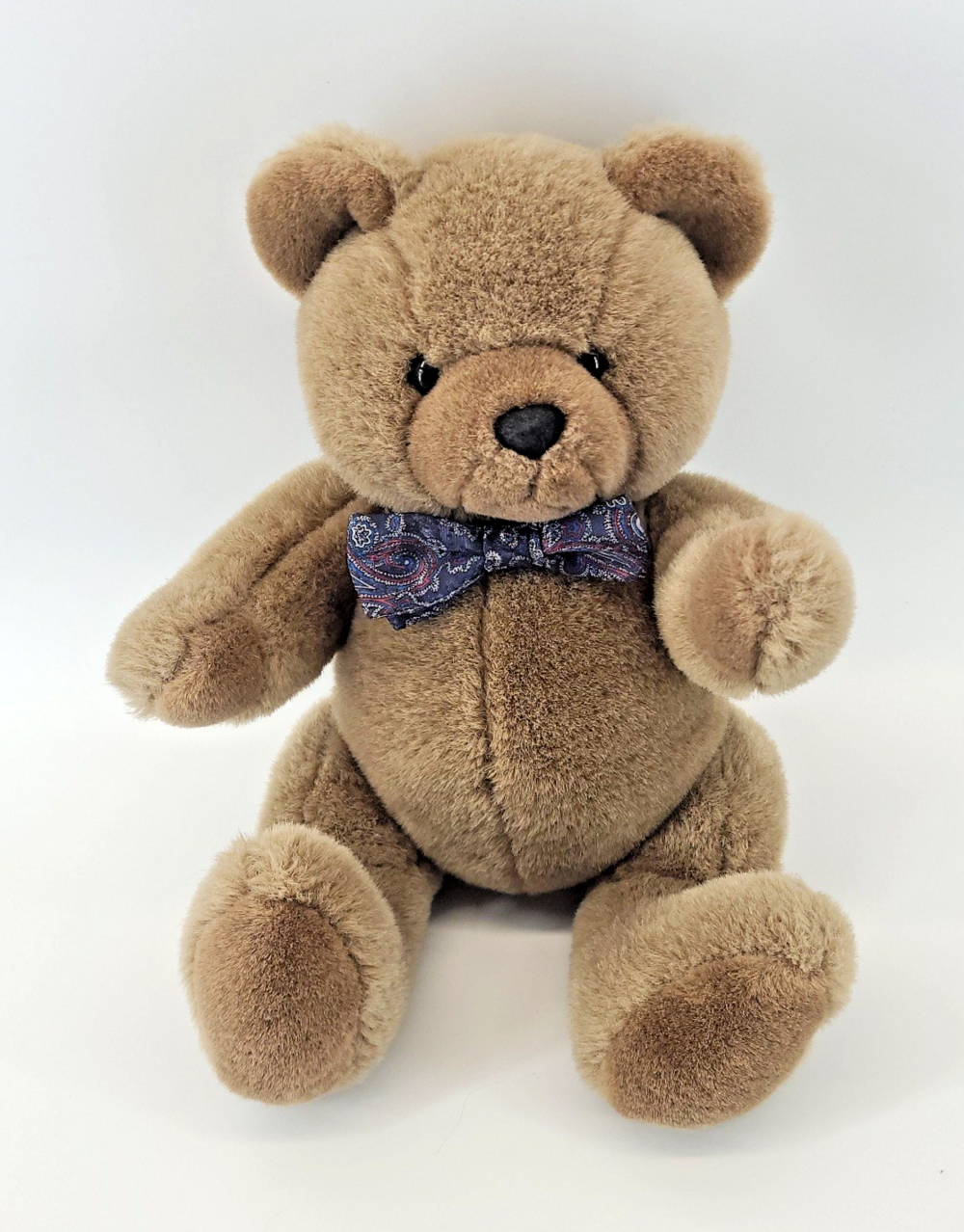 Vintage Colour Library Books Godalming Jointed Teddy Bear 11.5" Paisley Bow EUC